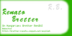 renato bretter business card